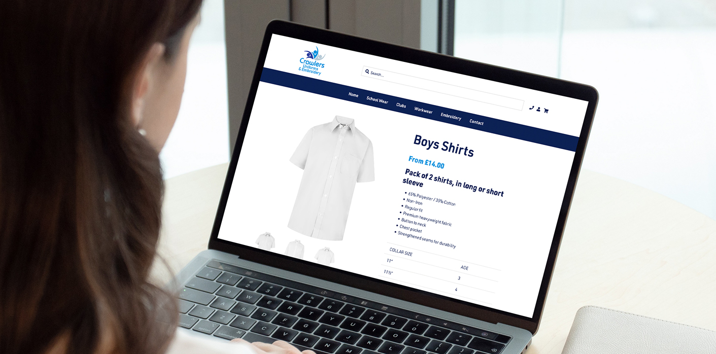Crawlers School Uniform - School Uniform Shop - Website Design