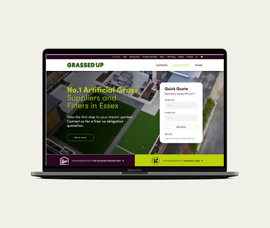Grassed Up - Artificial Grass Suppliers - Website Design
